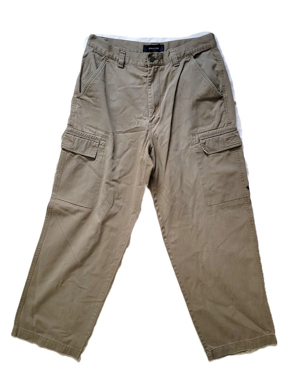 Structure Vintage Men's 33x30 Cargo Pant Wide Leg High Rise